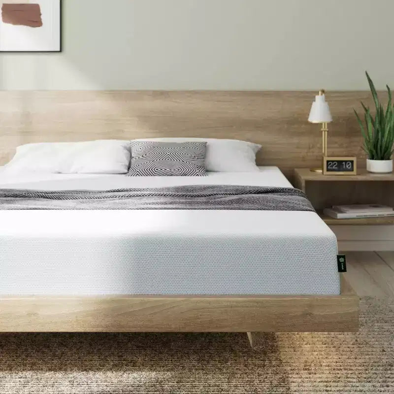 Matelas en mousse à mémoire de forme et gel Zinus 8" - Grand lit (Queen) : Fermeté moyenne, technologie rafraîchissante, certifié CertiPUR-US, nettoyage des taches, garantie de 10 ans