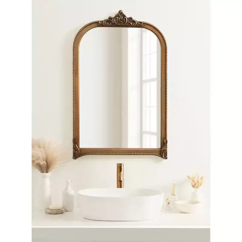 Kate & Laurel All Things Decor Miroir Mural Arqué Hubanks 24"x38" Or