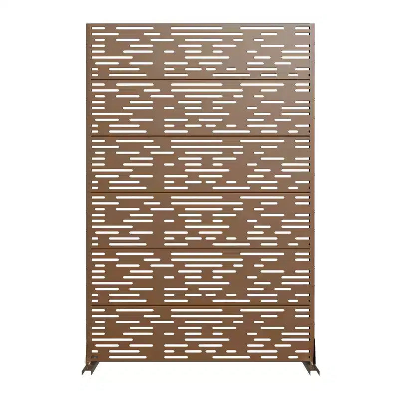72 H47W Dovelina Black Metal Planter Box with Trellis Privacy Screen for Patio
