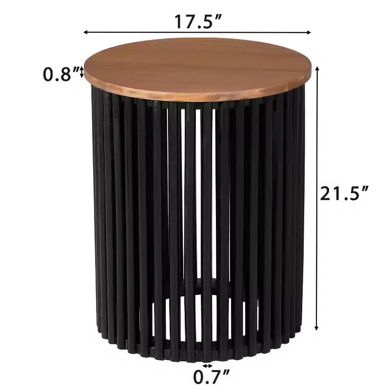 ACACIA SOLID WOOD COFFEE TABLE,NATURAL & BLACK COLOR