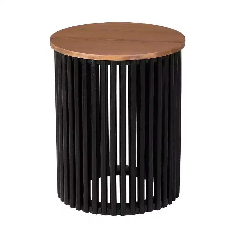 ACACIA SOLID WOOD COFFEE TABLE,NATURAL & BLACK COLOR