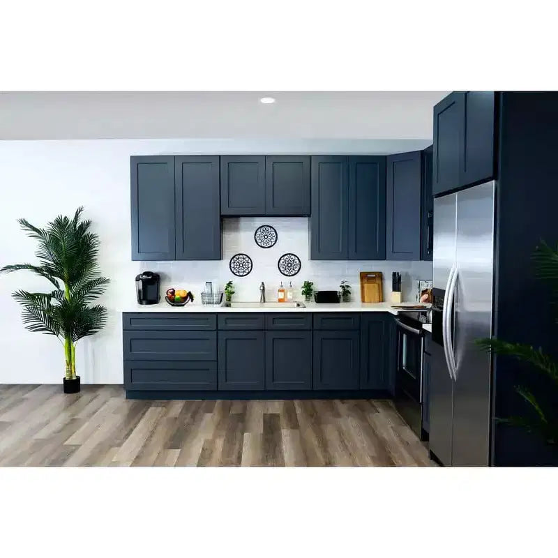 Meuble bas de cuisine à 2 tiroirs CASAINC 36 po L x 34,5 po H x 24 po P - Fermeture amortie, cadre en contreplaqué - Prêt à assembler