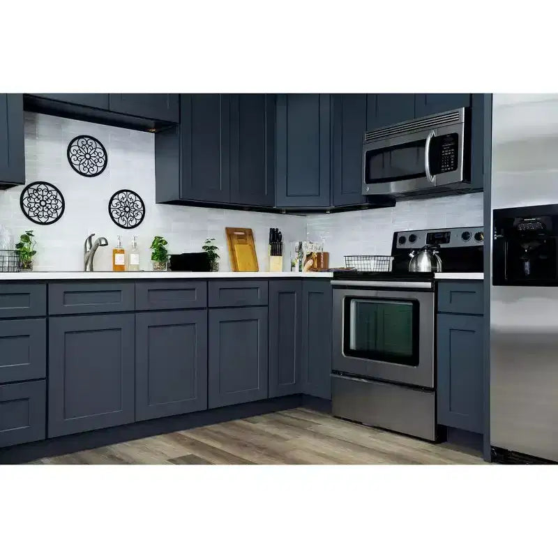 Meuble bas de cuisine à 2 tiroirs CASAINC 36 po L x 34,5 po H x 24 po P - Fermeture amortie, cadre en contreplaqué - Prêt à assembler