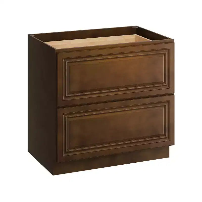 Meuble bas de cuisine à 2 tiroirs CASAINC 36 po L x 34,5 po H x 24 po P - Fermeture amortie, cadre en contreplaqué - Prêt à assembler