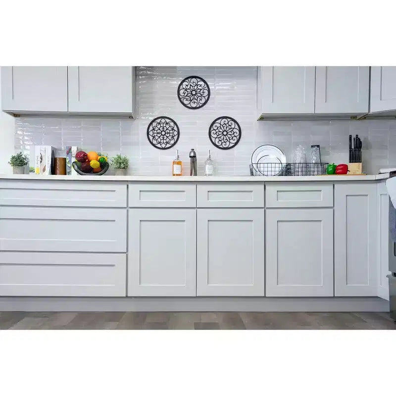 Meuble bas de cuisine à 2 tiroirs CASAINC 36 po L x 34,5 po H x 24 po P - Fermeture amortie, cadre en contreplaqué - Prêt à assembler