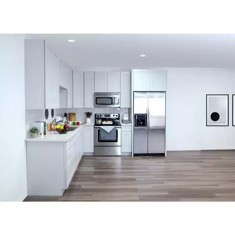 Meuble bas de cuisine à 2 tiroirs CASAINC 36 po L x 34,5 po H x 24 po P - Fermeture amortie, cadre en contreplaqué - Prêt à assembler