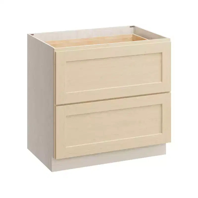 Meuble bas de cuisine à 2 tiroirs CASAINC 36 po L x 34,5 po H x 24 po P - Fermeture amortie, cadre en contreplaqué - Prêt à assembler