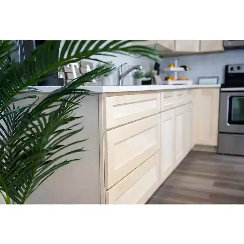 Meuble bas de cuisine à 2 tiroirs CASAINC 36 po L x 34,5 po H x 24 po P - Fermeture amortie, cadre en contreplaqué - Prêt à assembler