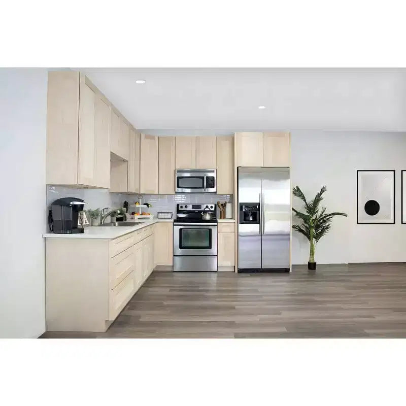 Meuble bas de cuisine à 2 tiroirs CASAINC 36 po L x 34,5 po H x 24 po P - Fermeture amortie, cadre en contreplaqué - Prêt à assembler