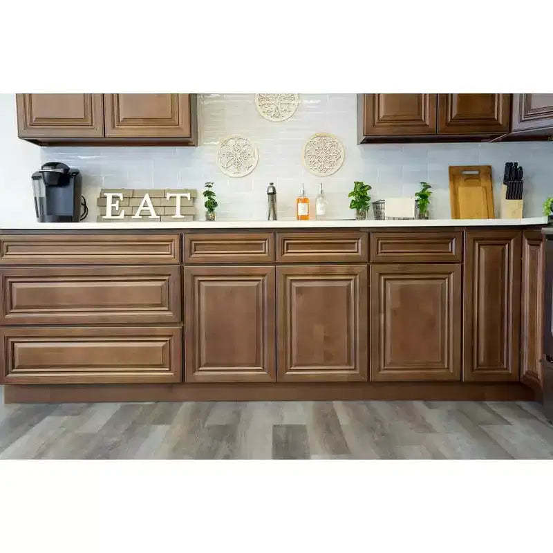 Meuble bas de cuisine à 2 tiroirs CASAINC 36 po L x 34,5 po H x 24 po P - Fermeture amortie, cadre en contreplaqué - Prêt à assembler
