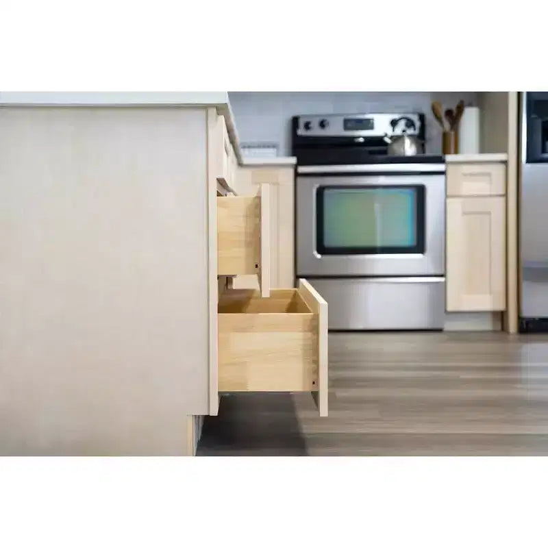Meuble bas de cuisine à 2 tiroirs CASAINC 36 po L x 34,5 po H x 24 po P - Fermeture amortie, cadre en contreplaqué - Prêt à assembler