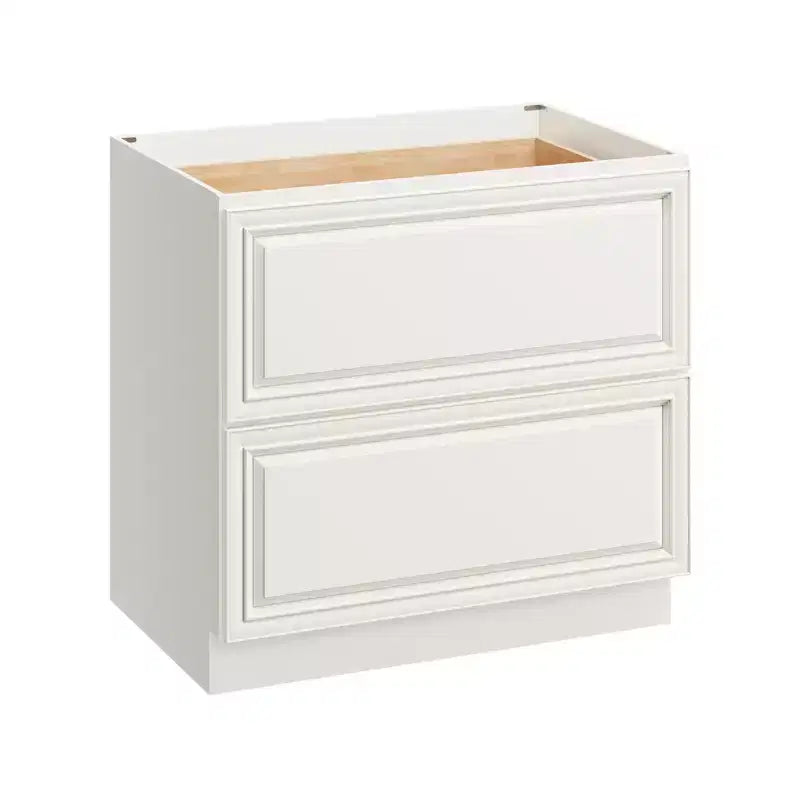 Meuble bas de cuisine à 2 tiroirs CASAINC 36 po L x 34,5 po H x 24 po P - Fermeture amortie, cadre en contreplaqué - Prêt à assembler