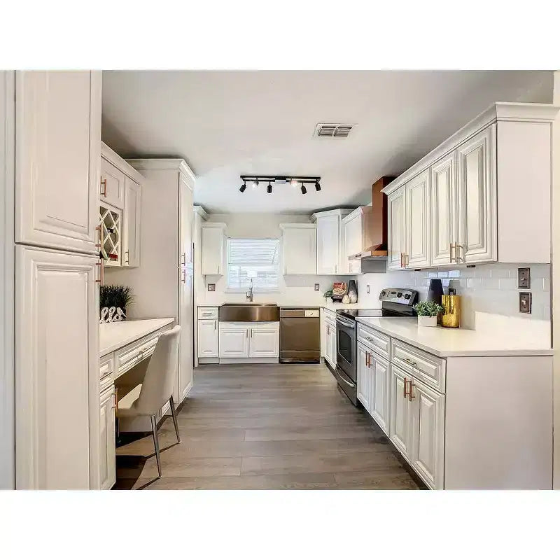 Meuble bas de cuisine à 2 tiroirs CASAINC 36 po L x 34,5 po H x 24 po P - Fermeture amortie, cadre en contreplaqué - Prêt à assembler