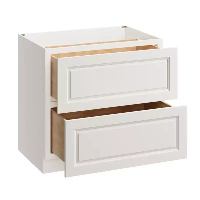 Meuble bas de cuisine à 2 tiroirs CASAINC 36 po L x 34,5 po H x 24 po P - Fermeture amortie, cadre en contreplaqué - Prêt à assembler