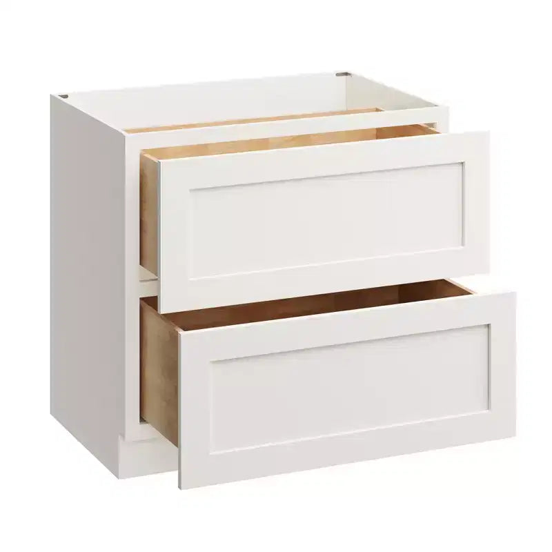 Meuble bas de cuisine à 2 tiroirs CASAINC 36 po L x 34,5 po H x 24 po P - Fermeture amortie, cadre en contreplaqué - Prêt à assembler