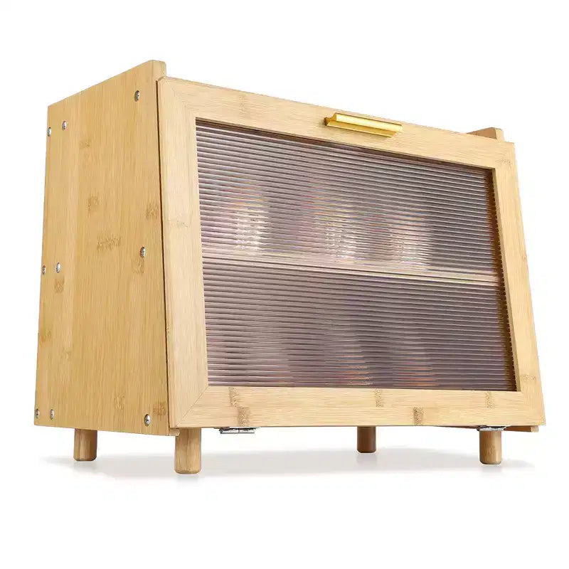 Double Layer Large Bread Box for Kitchen Counter, Large Capacity Bread Storage Container Bread Box