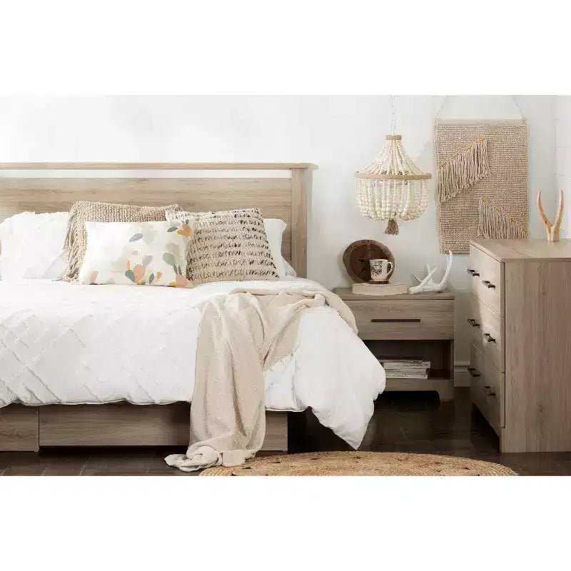 HomeStock 7.5 in.H Particle Board Horizontal Dressers with 6 - Drawers in Beige Finish