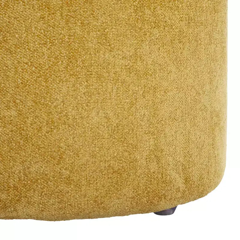 Dreid Round Top Ottoman - OTT1305 - Mustard - Safavieh