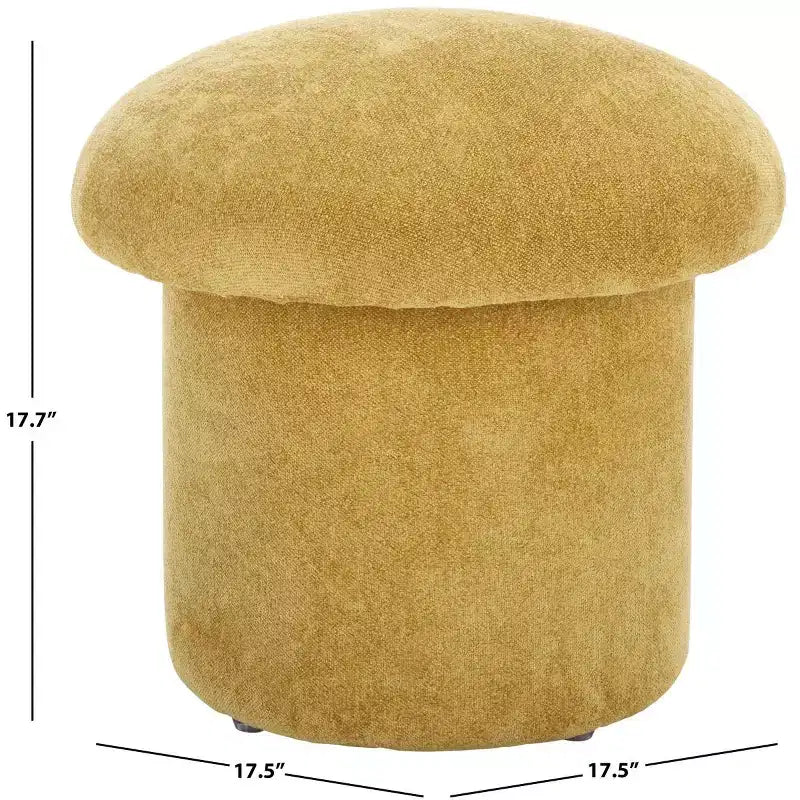 Ottoman Dreid Round Top - OTT1305 - Moutarde - Safavieh