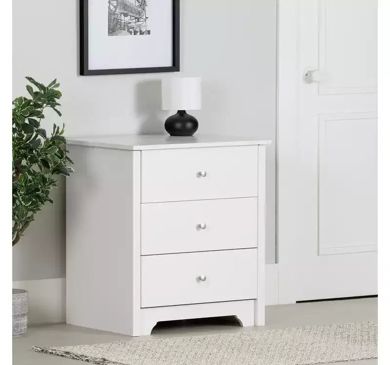 HomeStock Nightstand with Charging Station and Drawers