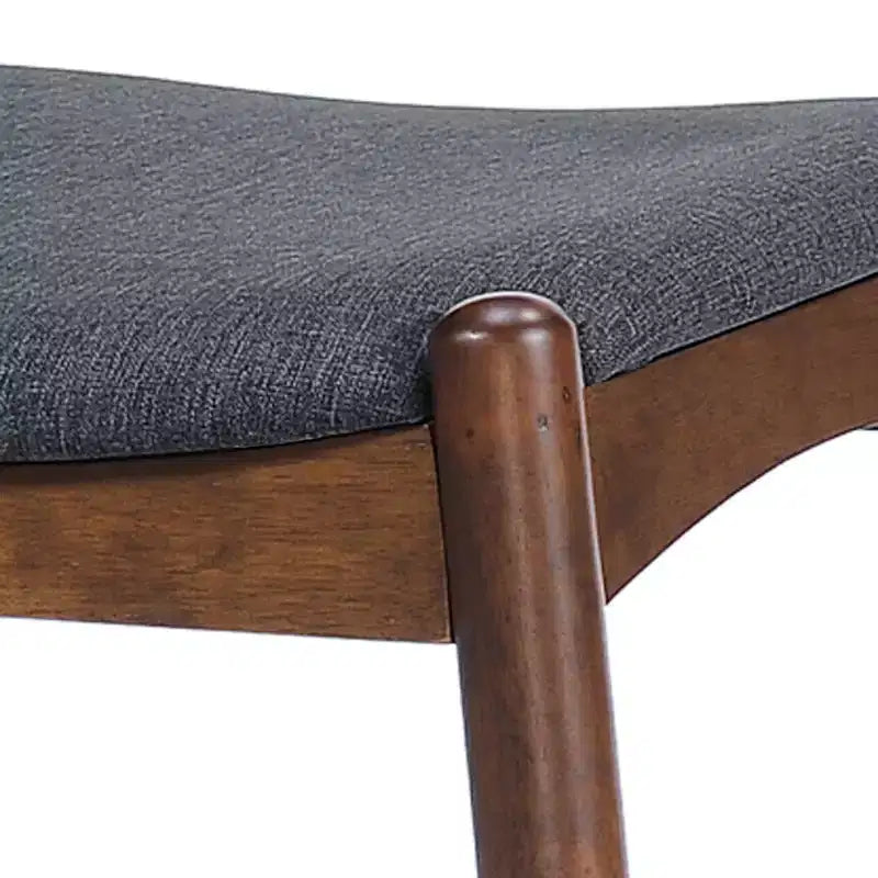 Lot de 2 chaises de salle à manger Okak avec pieds évasés, structure en bois d'hévéa et assise rembourrée, chaises de cuisine modernes et confortables pour salon et appartement