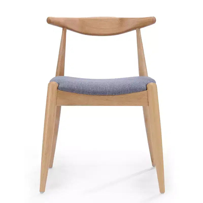 Lot de 2 chaises de salle à manger Okak avec pieds évasés, structure en bois d'hévéa et assise rembourrée, chaises de cuisine modernes et confortables pour salon et appartement