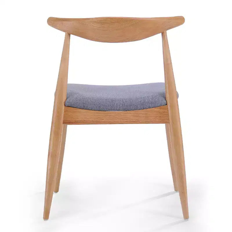 Lot de 2 chaises de salle à manger Okak avec pieds évasés, structure en bois d'hévéa et assise rembourrée, chaises de cuisine modernes et confortables pour salon et appartement