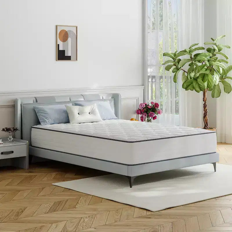 Materasso Ibrido Rigido Medio – Molle Insacchettate e Memory Foam, Bianco
