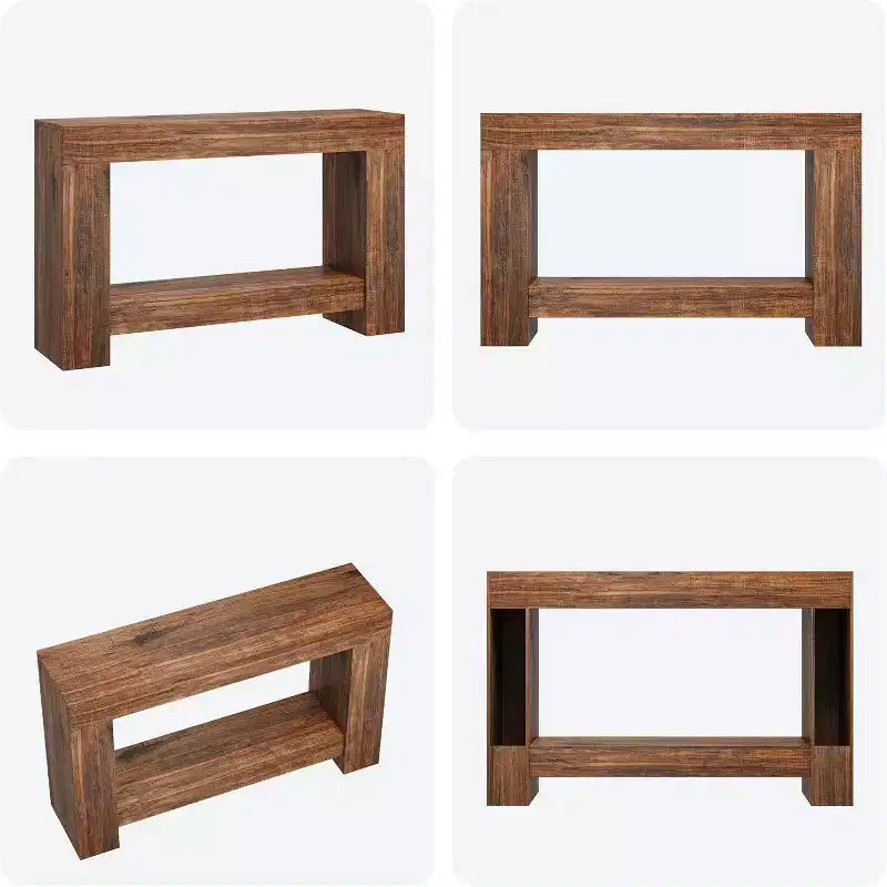 Console table, double-layer console table with storage space, used for living room