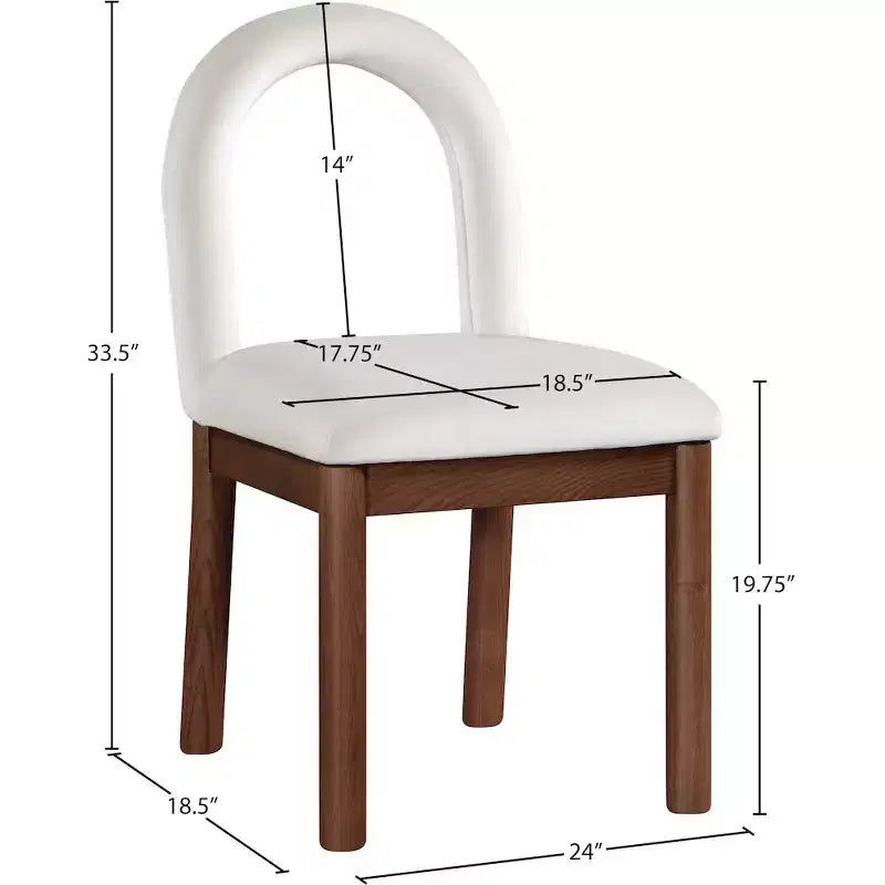 Meridian Furniture, Chaise de salle à manger en velours Conrad