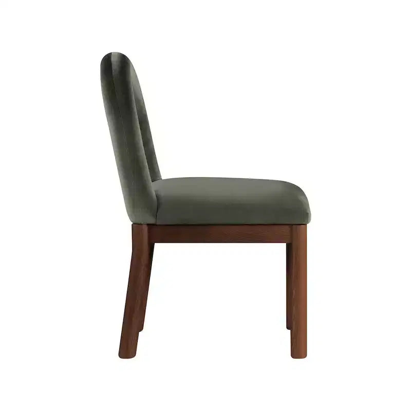 Meridian Furniture, Chaise de salle à manger en velours Conrad