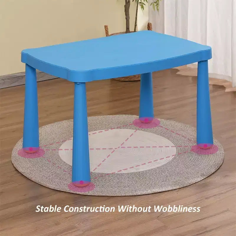 CLIHOME High Quality Plastic Children Activity Rectangular Table,Suitable for School,Home Kids Table