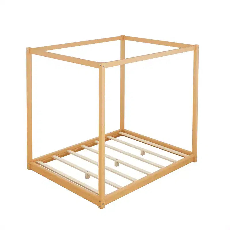 ModernLuxe Queen/King Size Canopy Platform Bed Frame