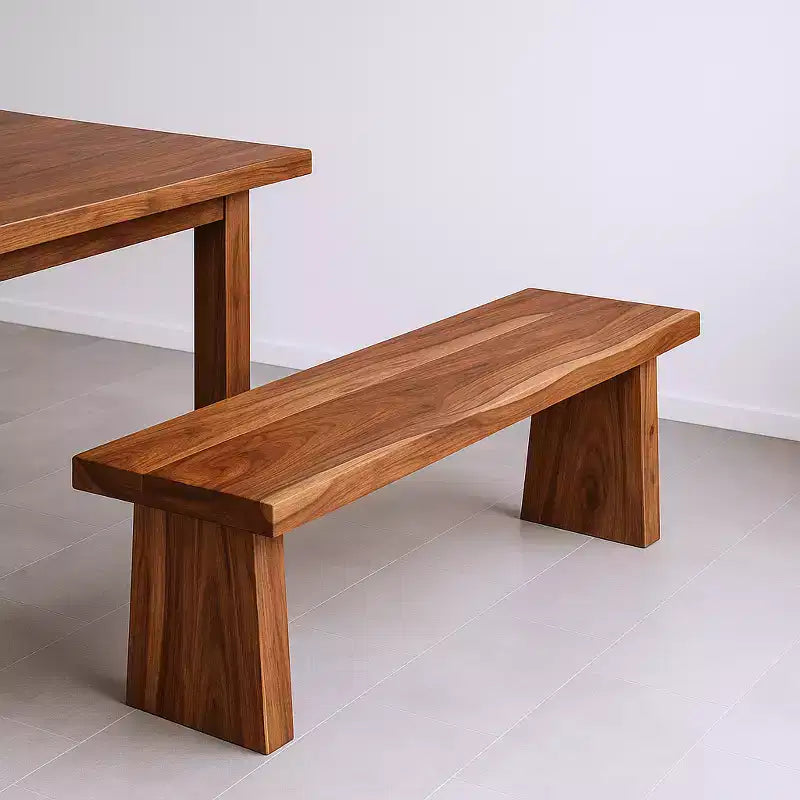 HomeRoots Banc de salle à manger en bois massif Live Edge brun 75