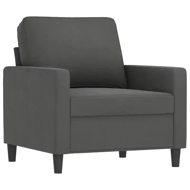 vidaXL Fauteuil de salon avec accoudoirs pour le plaisir, en velours, gris foncé 23,6