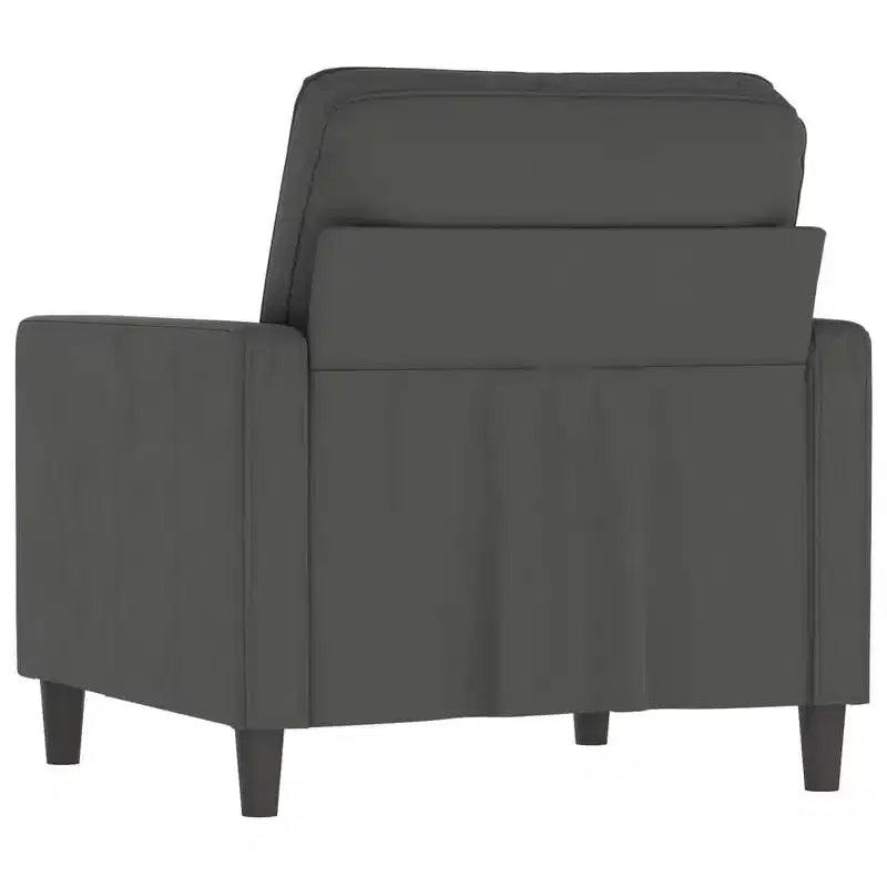 vidaXL Fauteuil de salon avec accoudoirs pour le plaisir, en velours, gris foncé 23,6