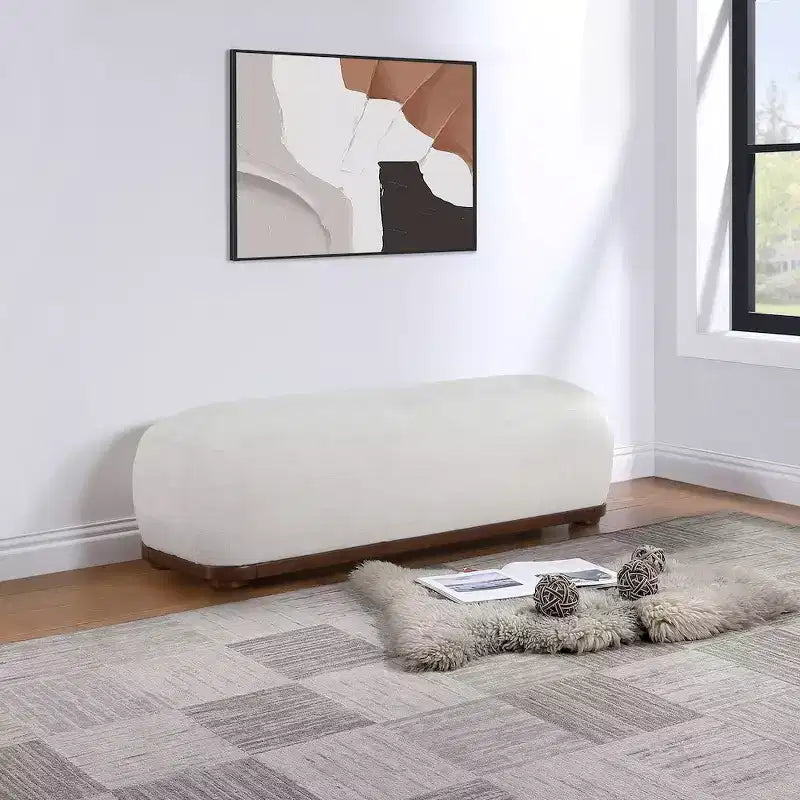 Meridian Furniture, Banc Calum en tissu chenille
