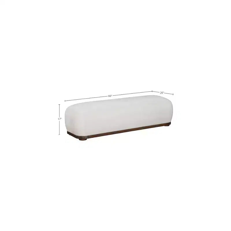 Meridian Furniture, Banc Calum en tissu chenille