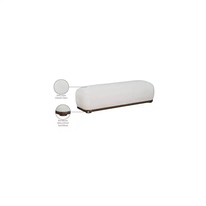 Meridian Furniture, Banc Calum en tissu chenille