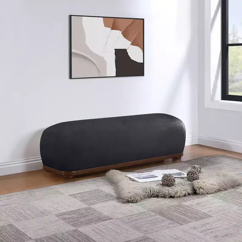 Meridian Furniture, Banc Calum en tissu chenille