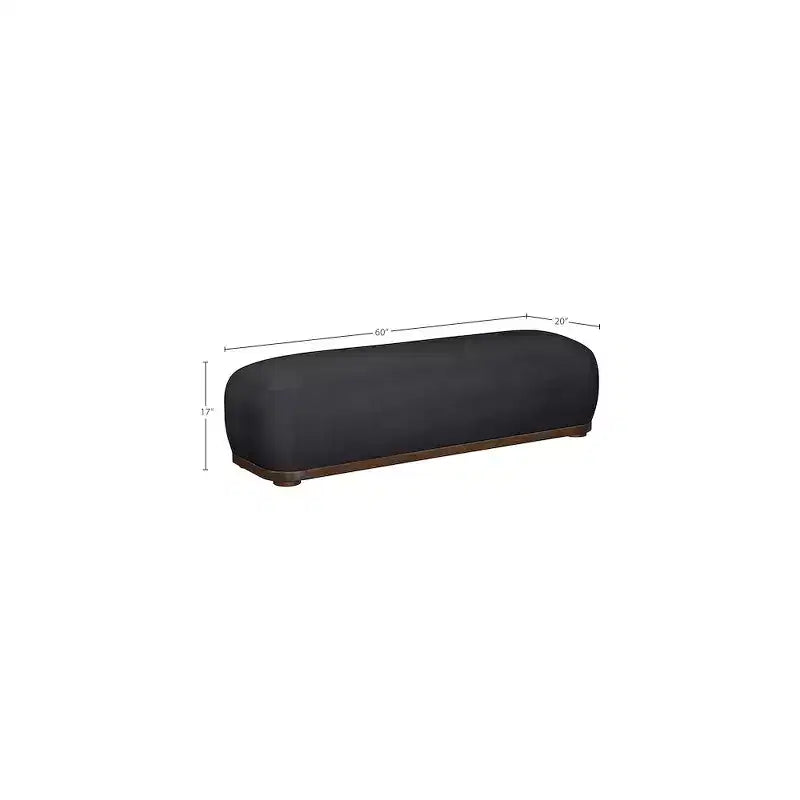 Meridian Furniture, Banc Calum en tissu chenille
