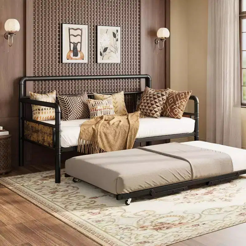 Acekool Twin Daybed with Trundle - Space-Saving Sofa & Guest Bed