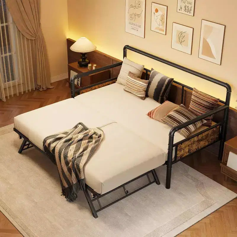 Acekool Twin Daybed with Trundle - Space-Saving Sofa & Guest Bed