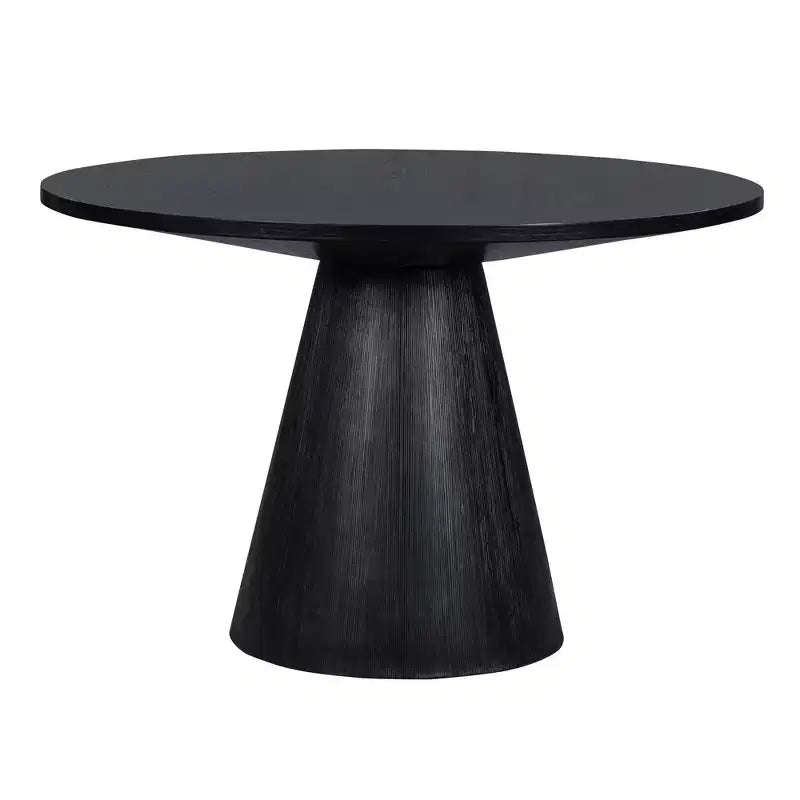 Okak 46.5/45 Inch Retro Round Dining Table Minimalist Elegant Kitchen Table for 4 for Kitchen and Dining Room