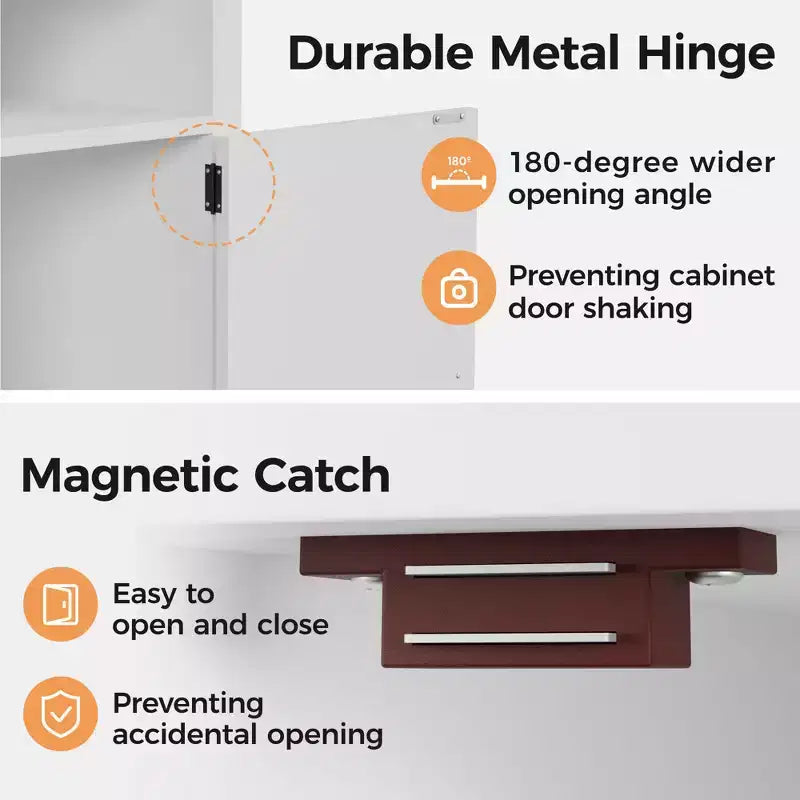 Table de chevet RoyalCraft style ferme avec station de recharge, table d'appoint rustique avec étagère et rangement pour chambre à coucher ou bureau à domicile, blanc