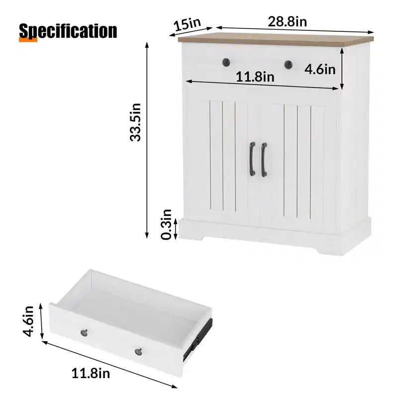 Armoire de rangement de cuisine, buffet moderne avec rangement, bar à café avec 2 tiroirs et 2 portes, buffet de sol pour salon, salle à manger