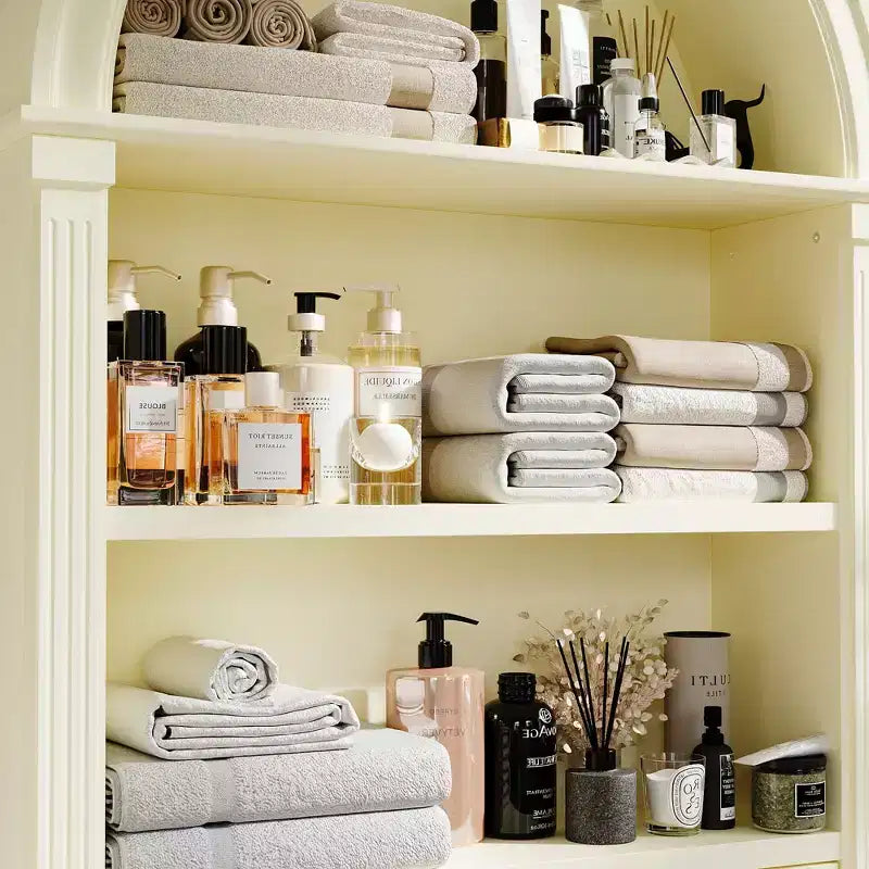 Famapy Classic Cream Arched Bathroom Storage Cabinet & Display Cabinet - Stylish Organizer for Home
