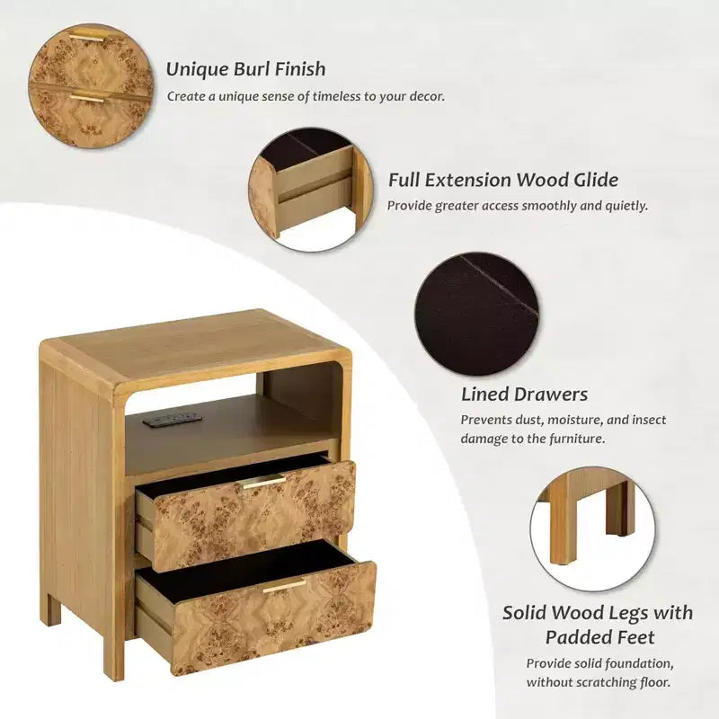 Comodino da Fattoria Mobiletto Contenitore in Legno Cassettiera