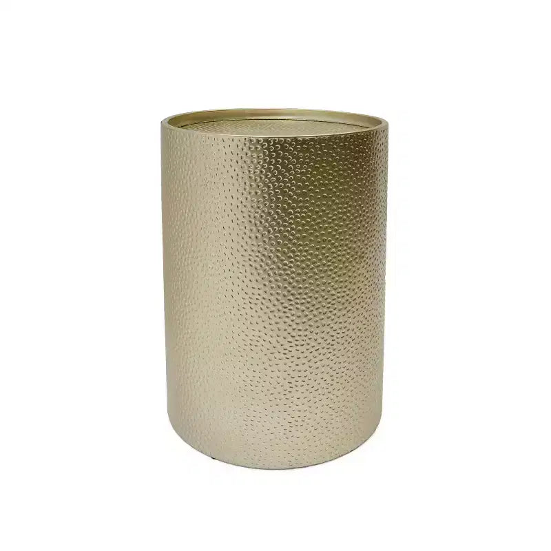 GDFStudio Geyer Modern Hammered Iron Round Accent Table