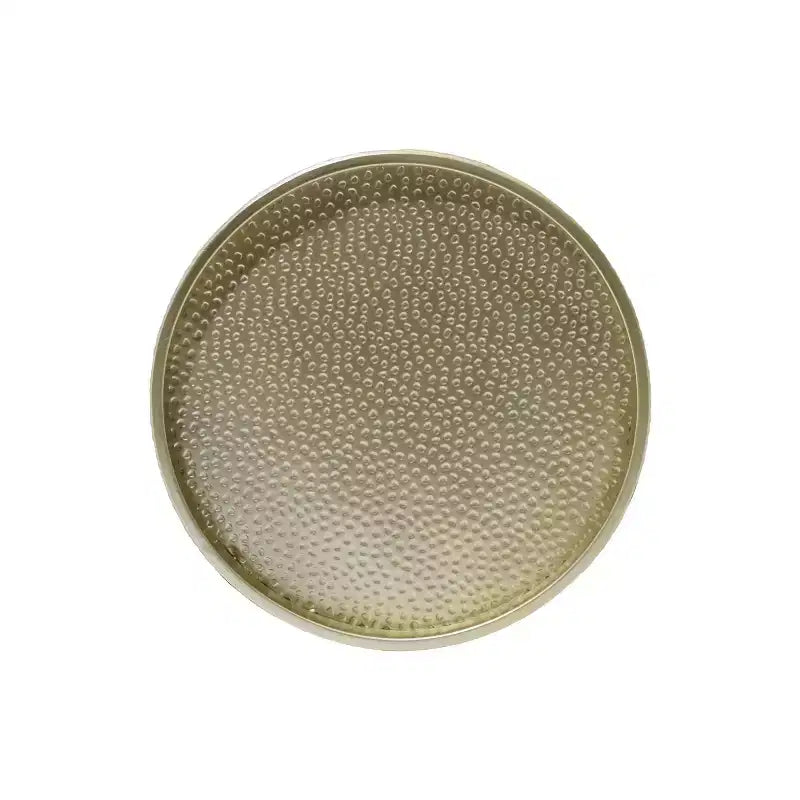 GDFStudio Geyer Modern Hammered Iron Round Accent Table